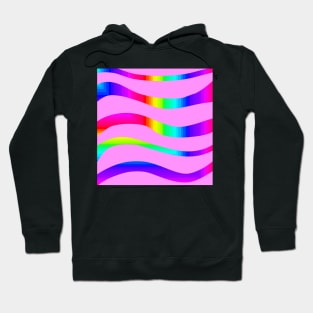 Pink rainbow stripes Hoodie